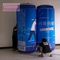 Modèle de bouteille gonflable géante personnalisée pour la publicité de marque, réplique de canette de nourriture et de boisson à vendre