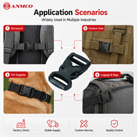 ANMCO Boucle de Sangle Réglable en Plastique POM à Libération Latérale pour Sac Photo