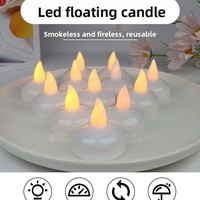 LED Flammenlose Schwimmkerze in Zylinderform, Batteriebetrieben, für Fisch, Großhandel, Spa, Dusche, Badezimmer, Party, Heimdekoration