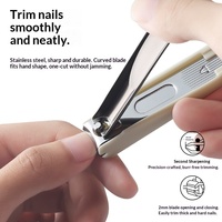 Cortaúñas Profesional de Acero Inoxidable de Lujo, Ultra Afilado y Resistente, para Manicura y Pedicura, 3 en 1, Lima de Uñas, Caja de Regalo para Bebés
