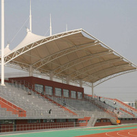 Estructura de Membrana Tensada de PVDF Resistente al Viento para Exteriores, Moderna, Personalizada, para Estadios Deportivos, Cubierta para Gradas