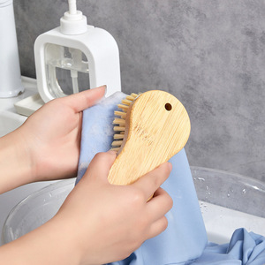 Bamboo Laundry Brush Soft Bristles Cleaning Tool For Clothes And Shoes - Product Image 1