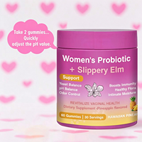 Service Personnalisé 60 Gummies Probiotiques pour Femmes à l'Orme Rouge – Favorisent la Santé Intestinale et l'Équilibre du pH – OEM ODM