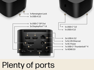 Base de Conexión Universal <span class=keywords><strong>USB</strong></span> <span class=keywords><strong>C</strong></span> para <span class=keywords><strong>HP</strong></span> Thunderbolt <span class=keywords><strong>Dock</strong></span> G4, Estación de Carga de 120W, Incluye Adaptador de CA de 120W - Product Image 4