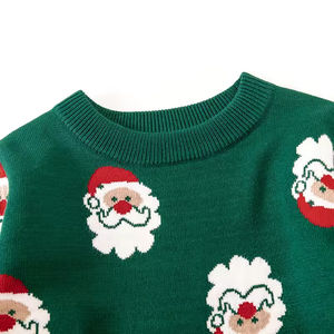 Pull pour garçons automne-hiver, design élégant avec motif Père Noël, chaud et tendance pour les fêtes - Product Image 5