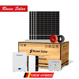 Complete Set Solar Panel Power System 10kW Solar Energy Residential Hybrid Off Grid Solar System