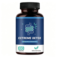 Complément de capsules détoxifiantes à base de plantes pour le côlon, nettoyage intestinal avancé pour la santé digestive avec des extraits d'inuline et de feuilles de séné