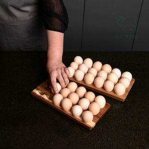Latest Design Wood <b>Egg</b> Holder for Refrigerator <b>Storage</b> Display Rack <b>Egg</b> Tray Organizer Wood - Product Image 1