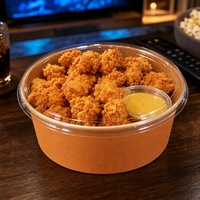 Bols en papier kraft jetables biodégradables pour la vente en gros, parfaits pour les salades Poke et les restaurants