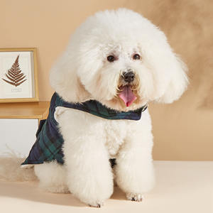 छोटे कुत्तों के लिए नए प्रतिवर्ती ठंडे मौसम कोट गर्म प्यूफर पालतू जैकेट जलरोधक थर्मल कुत्ते जैकेट प्लेड कुत्ते शीतकालीन कोट - Product Image 2