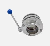 3A/SMS/DIN hygiène de qualité alimentaire 3/4 ''SS304 vanne à boisseau sphérique flottante manuelle soudure sanitaire support de dégagement rapide pince Tc virole