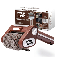 Brosse de nettoyage électrique rotative pour barbecue, en acier inoxydable de qualité alimentaire, rechargeable, sans poils