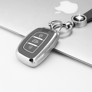 Funda para Llave de Coche DM Silver Edge, Funda Protectora Duradera para Llave de Coche, Funda para Llave de Coche Remota para <span class=keywords><strong>Hyundai</strong></span> Sonata <span class=keywords><strong>Tucson</strong></span> Elantra Verna - Product Image 6