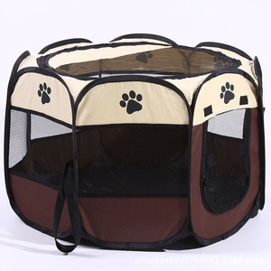 Cross-border pet octagonal <b>cage</b> fence, foldable pet tent, home cat bed, all-season cat birthing room - Product Image 1