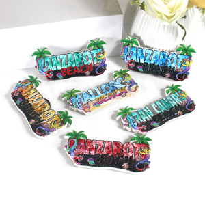 ตู้เย็นแม่เหล็กเรซินสั่งทำของที่ระลึกด้วย UV พิมพ์3D ชื่อเมือง grancanaria ดีไซน์ชายหาดเป็นมิตรต่อสิ่งแวดล้อม - Product Image 5