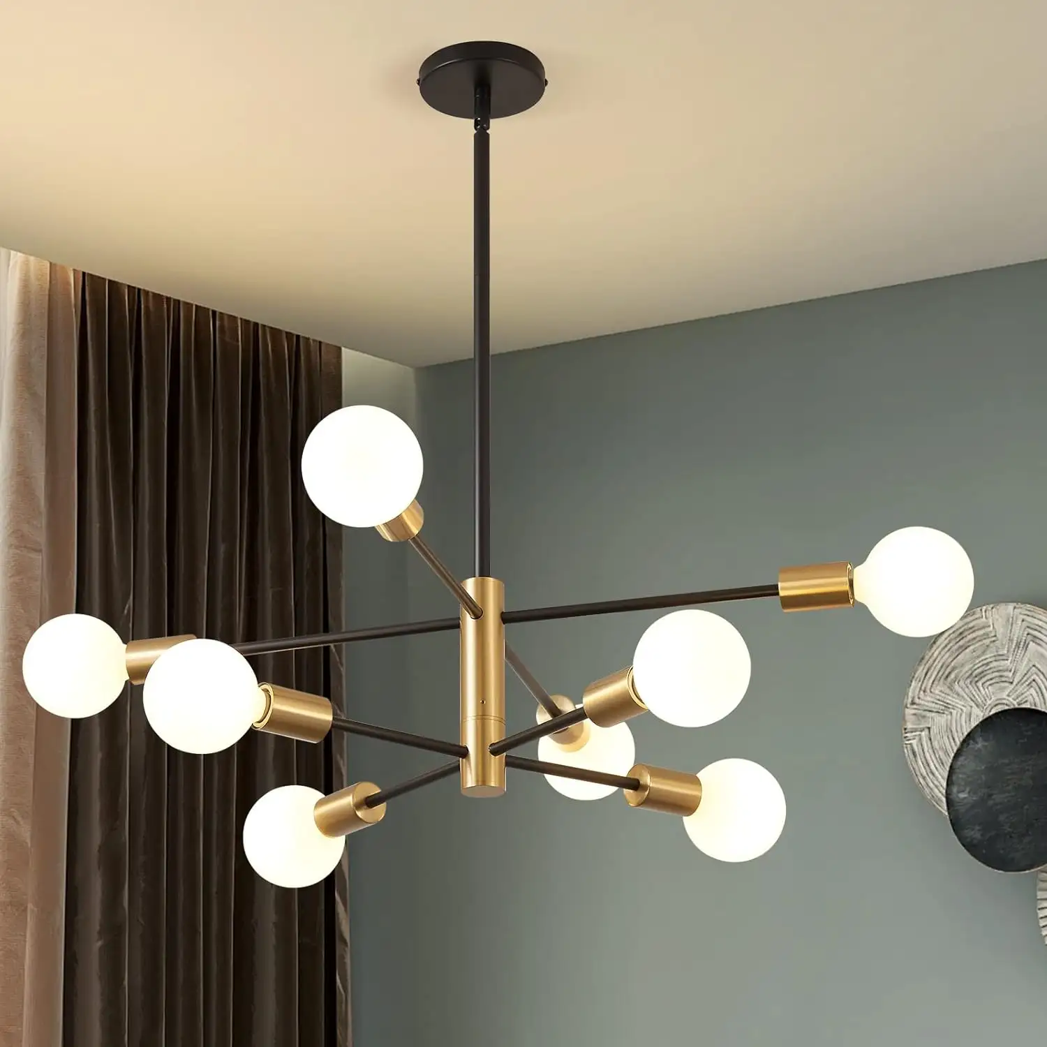 Modernes Design 8 Licht Decken leuchte Gold Kronleuchter für Wohnzimmer