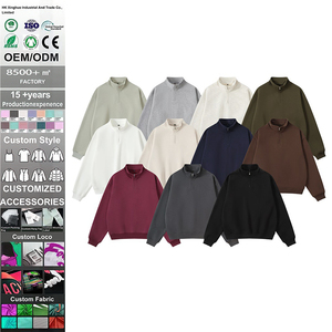 Sudadera Casual de Estilo Urbano con Media Cremallera, Holgada, para Otoño, de Manga Larga, Tejido de Punto, con Capucha - Product Image 2