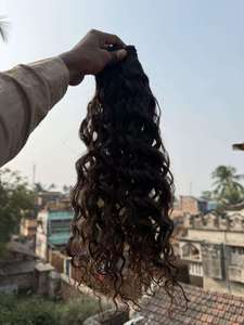 Premium <b>Curly</b> Human Hair Weft Natural Unprocessed Virgin Hair <b>Bundle</b> Soft Texture for Wig Making Extensions Salon Beauty Styling - Product Image 4