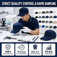 Casquette de golf à 5 panneaux en tissu sergé avec logo personnalisé et motif de fruits - Respirante, imperméable, légère, fermeture réglable à boucle auto-agrippante