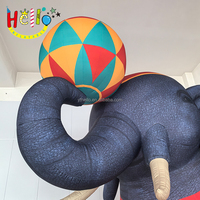 Mascotte gonflable personnalisée, modèle animal, accessoires de cirque, éléphant gonflable géant avec balle pour la performance d'un événement sur scène