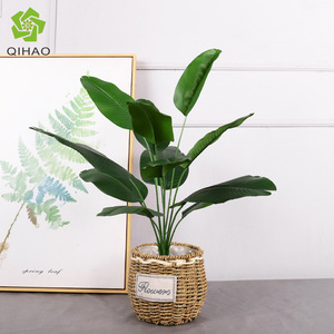 Feuilles de bananier artificielles QIHAO 70CM en soie, décoration intérieure et extérieure, accessoires de mariage - Product Image 2