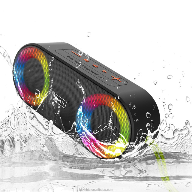 BKK Portable Small   Speaker Fashion RGB Light Support USB TF FM Speaker