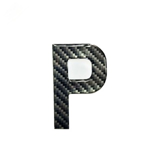 Pegatina de fibra de carbono epoxi de fuente Charles Wright UK, pegatina de número de LETRA DE Gel de cúpula negra para coche - Product Image 2