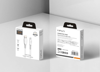 Kabel Data 2-in-1 USB-A ke Type-C 1M Putih PVC Pengisian Cepat 2.4A dengan Pelindung Jalinan Konduktor Tembaga Murni untuk Penggunaan Earphone