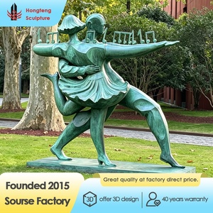 Escultura de Bronce Personalizada de Fábrica a Tamaño Real de Pareja Bailando, <span class=keywords><strong>Bailarina</strong></span> de Ballet, Dama de la Aldea del Baile, Mujer Gorda <span class=keywords><strong>Famosa</strong></span> - Product Image 3