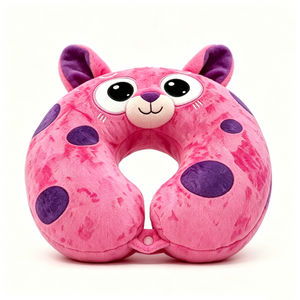 Customize Pink Cat U-Shaped Plush <b>Neck</b> Pillow Soft Comforter for Kids and Adults Travel Support <b>Cushion</b> - Product Image 3