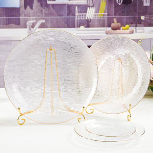 Ensemble de 8 assiettes de présentation dorées pour restaurants, hôtels, mariages, événements et fêtes - Product Image 5