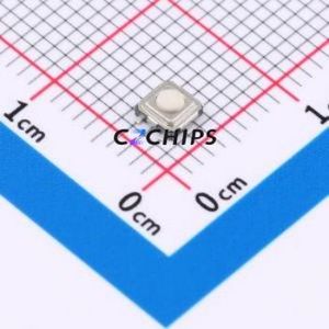 TS-1177-B-A-W Tactile Switch SMD Switch Single Pole Single Throw Round Button 1.6N Vertical Mount - Product Image 1