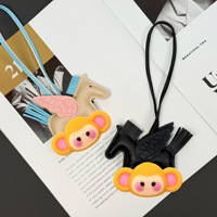 Crocodile véritable PULeather ange petit cheval volant sac pendentif nouveau fait à la main en peau de mouton petit cheval voiture porte-clés gland pendentif