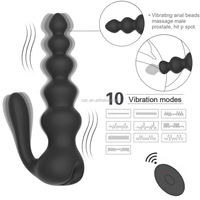 Wasserdichter Unisex Butt Plug Adult Vibrierende Stimulation perlen Vibrator Männlich Prostata Massage gerät Anal Sexspielzeug für Männer Schwule