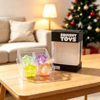 Kit de slime DIY en boîte cadeau, ensemble de slime coloré en cristal, formes étoile, cœur, beignet, argile souple, cadeaux de fête, cadeau d'anniversaire pour enfants, jouet