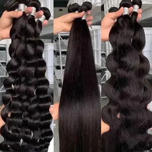 12A Grade Best Quality Raw Cuticle Aligned Virgin Human Hair Bundles Vendors Brazilian Double Drawn Human Hair