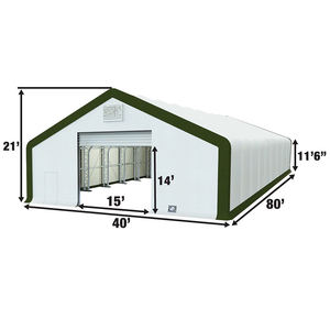 Tente de stockage industrielle en tissu à double structure, vente en gros d'usine - Product Image 1