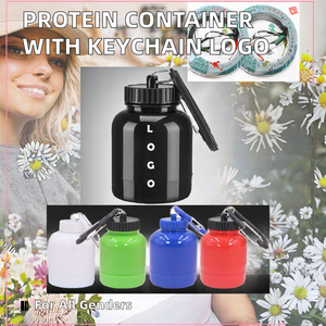 Porte-clés en plastique écologique pour protéines en poudre, avec logo personnalisé et étiquette autocollante, idéal pour la gym et les cadeaux promotionnels - Product Image 2