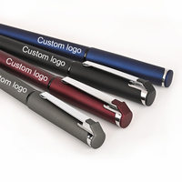 Cadeaux d'affaires Stylo à bille promotionnel caoutchouté en métal Stylet tactile Stylos de logo personnalisé
