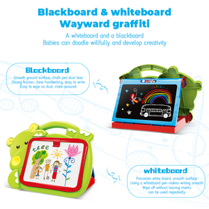 2-in-1 Lernstaffelei Cartoon Doppelseitiges Malpad Kreatives Kleiner-Künstler-Graffiti-Set Kinder-Zeichenbrett Spielzeug - Product Image 4