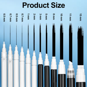 Pennarelli per lavagna bianca 15 mm pennarelli piatti chiari vuoti acrilici permanenti morbidi spremibili Bingo Daubers Graffiti mocio pennarelli colore <span class=keywords><strong>bianco</strong></span> - Product Image 2