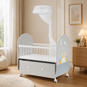 B271 CoolBaby Factory Wholesale Baby Crib <strong>with</strong> Rocking Function Co-Sleeper Function <strong>and</strong> Storage <strong>Drawer</strong> for Indoor Use - Product Image 5