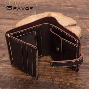 Porte-cartes en <span class=keywords><strong>cuir</strong></span> pleine fleur véritable fait main, style vintage, en <span class=keywords><strong>cuir</strong></span> de vachette Crazy Horse, pour <span class=keywords><strong>homme</strong></span> - Product Image 3