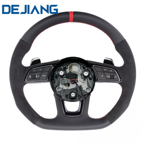 Volante Deportivo de Cuero Alcantara de Alta Calidad con Base Plana para <span class=keywords><strong>Audi</strong></span> S6 S7 A4 A5 A6 A7 Q3 Q5 A3 S3 S8 R8 2015 2016 - Product Image 5