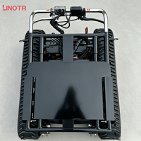 Chariot électrique pliable tout-terrain pour escaliers avec roues en caoutchouc, chariot de transport électrique maniable pour escaliers