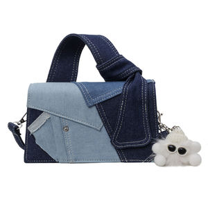 Nuovo arrivo borsa a tracolla Casual a spalla singola da <span class=keywords><strong>donna</strong></span> borse alla moda in Denim di colore a contrasto per <span class=keywords><strong>donna</strong></span> - Product Image 1