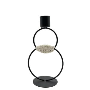 Suporte de vela para tealight giratório, suporte de metal preto personalizado para presentes decorativos