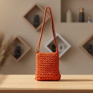 Pochette bandoulière pour téléphone en corde paracorde réfléchissante ORANGE avec sangle réglable, compatible <span class=keywords><strong>multi</strong></span>-marques, style Ins - Product Image 5