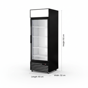 Exhibidor Vertical de Vidrio, Refrigerador de Exhibición, Enfriador de Bebidas, Enfriador de Agua y Leche - Product Image 1