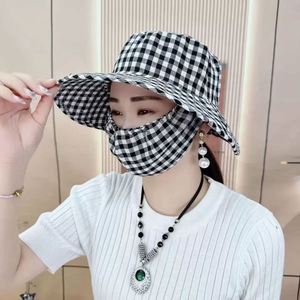 Nouveau <span class=keywords><strong>chapeau</strong></span> <span class=keywords><strong>de</strong></span> pêcheur intégré avec protection solaire et masque anti-poussière, <span class=keywords><strong>chapeau</strong></span> <span class=keywords><strong>de</strong></span> <span class=keywords><strong>jardinier</strong></span> à carreaux couvrant le visage et empêchant le bronzage violet - Product Image 3